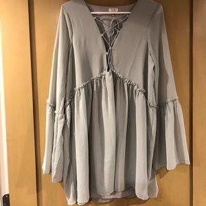 Dusty blue long-sleeve Tobi dress!